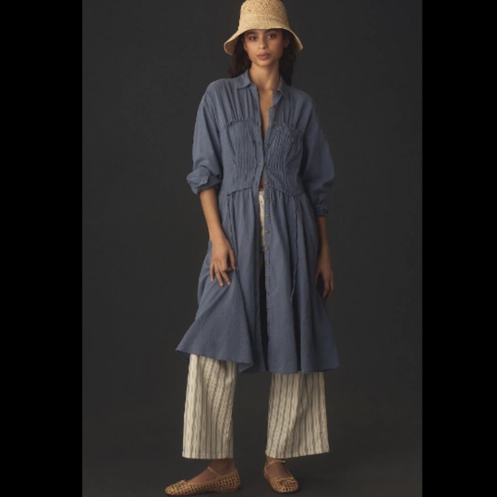 Brand New Pilcro Corset Midi Shirt Dress